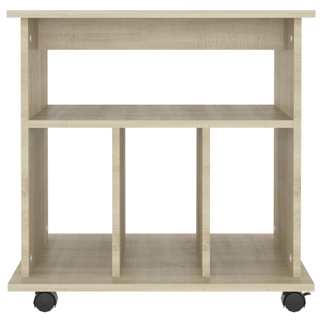 Armoire à roulettes Chêne sonoma 60x45x60 cm Bois d’ingénierie