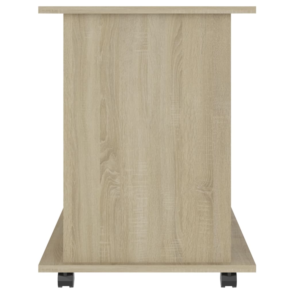 Armoire à roulettes Chêne sonoma 60x45x60 cm Bois d’ingénierie