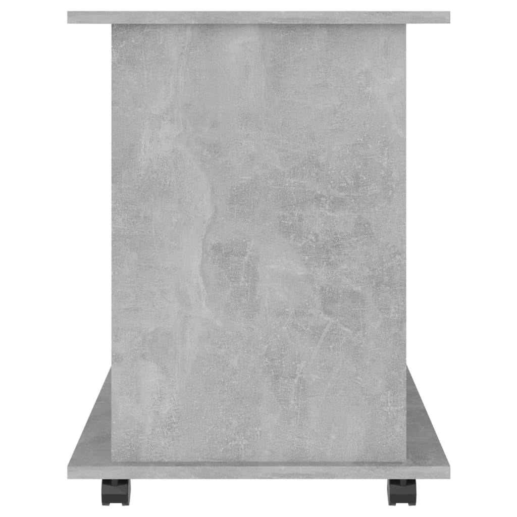 Armoire à roulettes Gris béton 60x45x60 cm Bois d’ingénierie