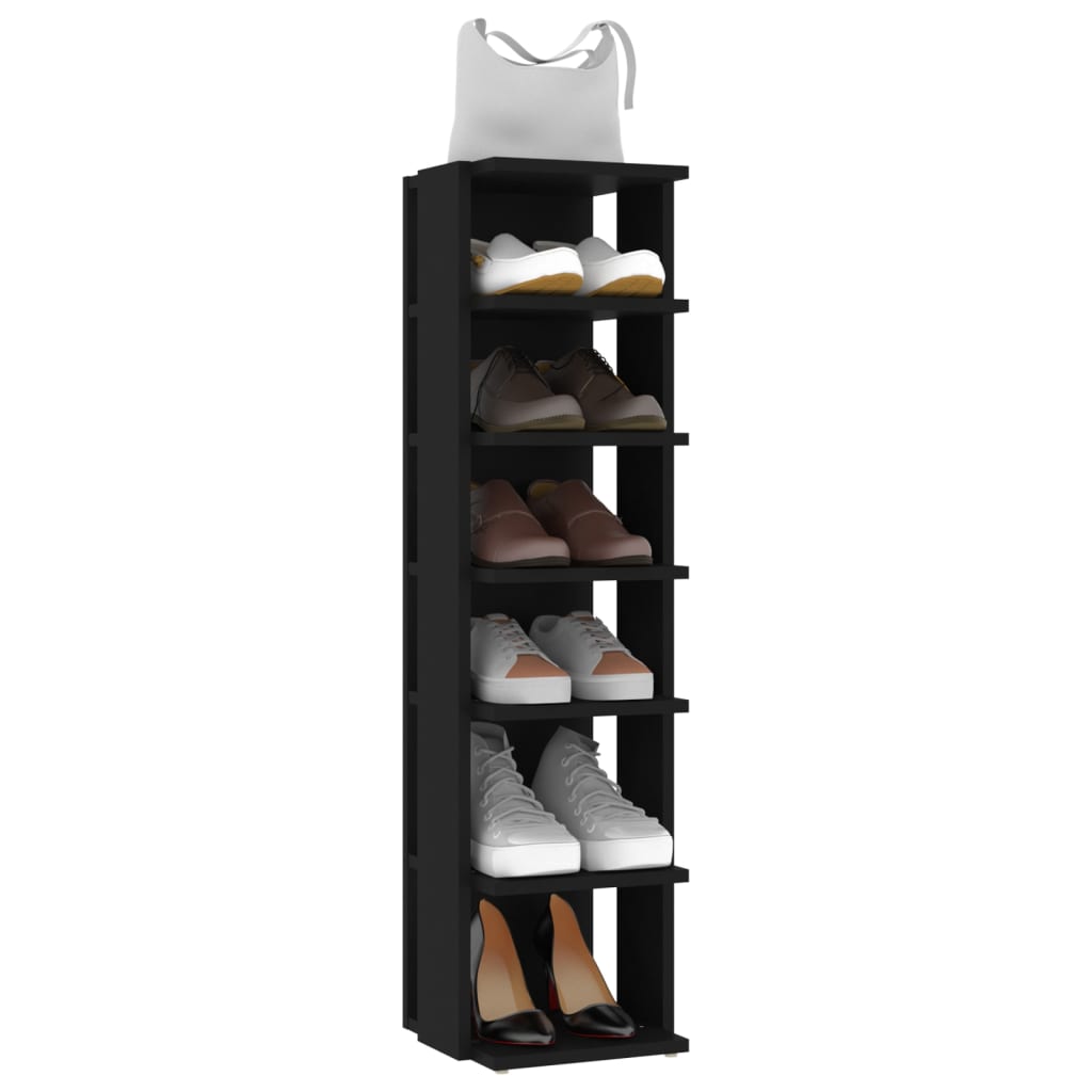 Armoire à chaussures Noir 27,5x27x102 cm Bois d'ingénierie - XIOS