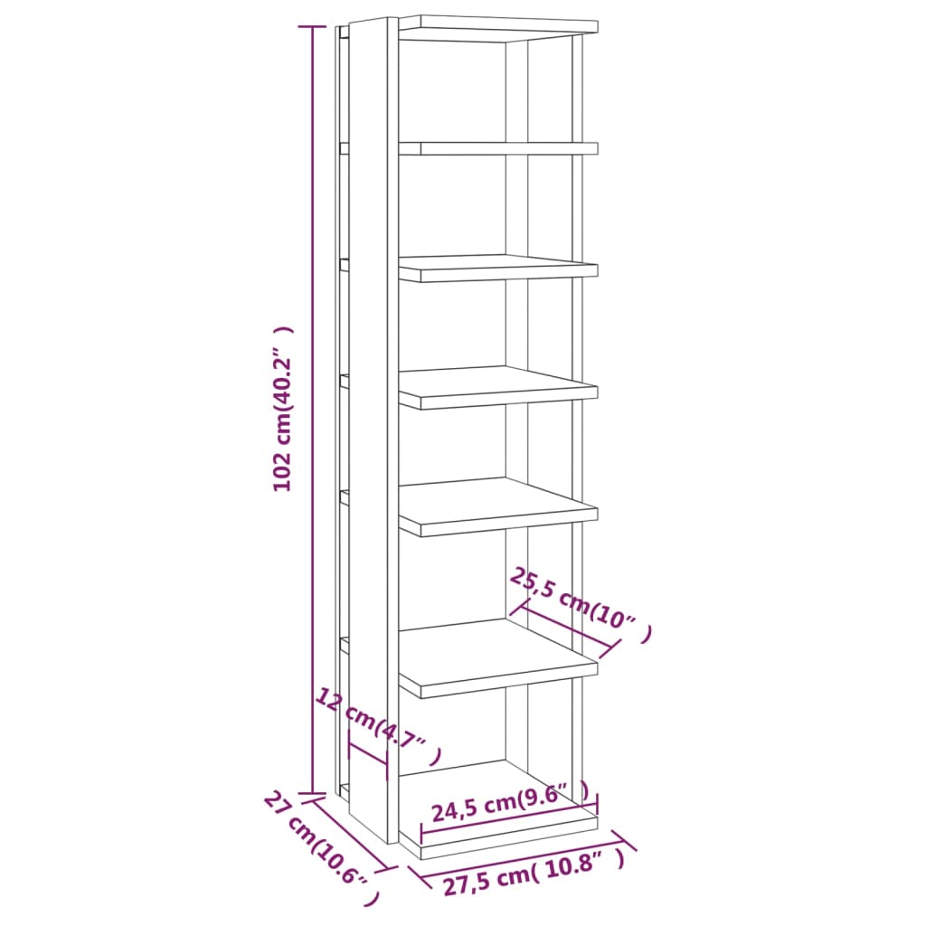 Armoire à chaussures Chêne sonoma 27,5x27x102 cm - XIOS