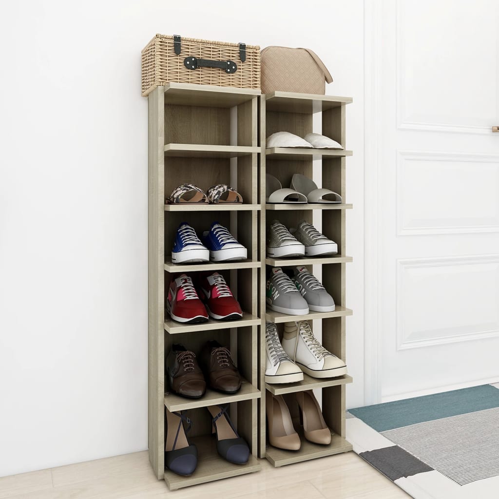 Armoires à chaussures 2 pcs Chêne Sonoma 27,5x27x102 cm - XIOS