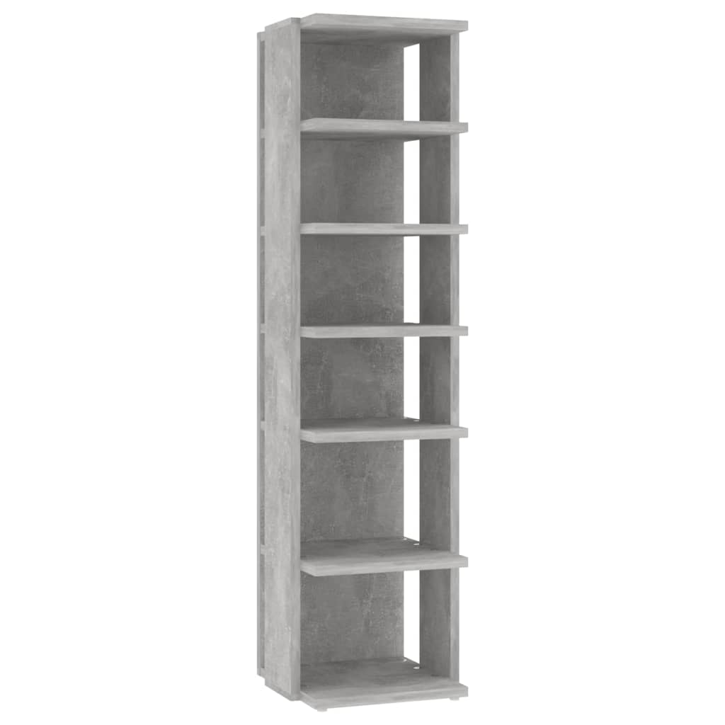 Armoire à chaussures Gris béton 27,5x27x102cm Bois d'ingénierie - XIOS