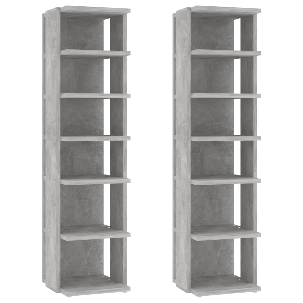 Armoires à chaussures 2 pcs Gris béton 27,5x27x102 cm - XIOS