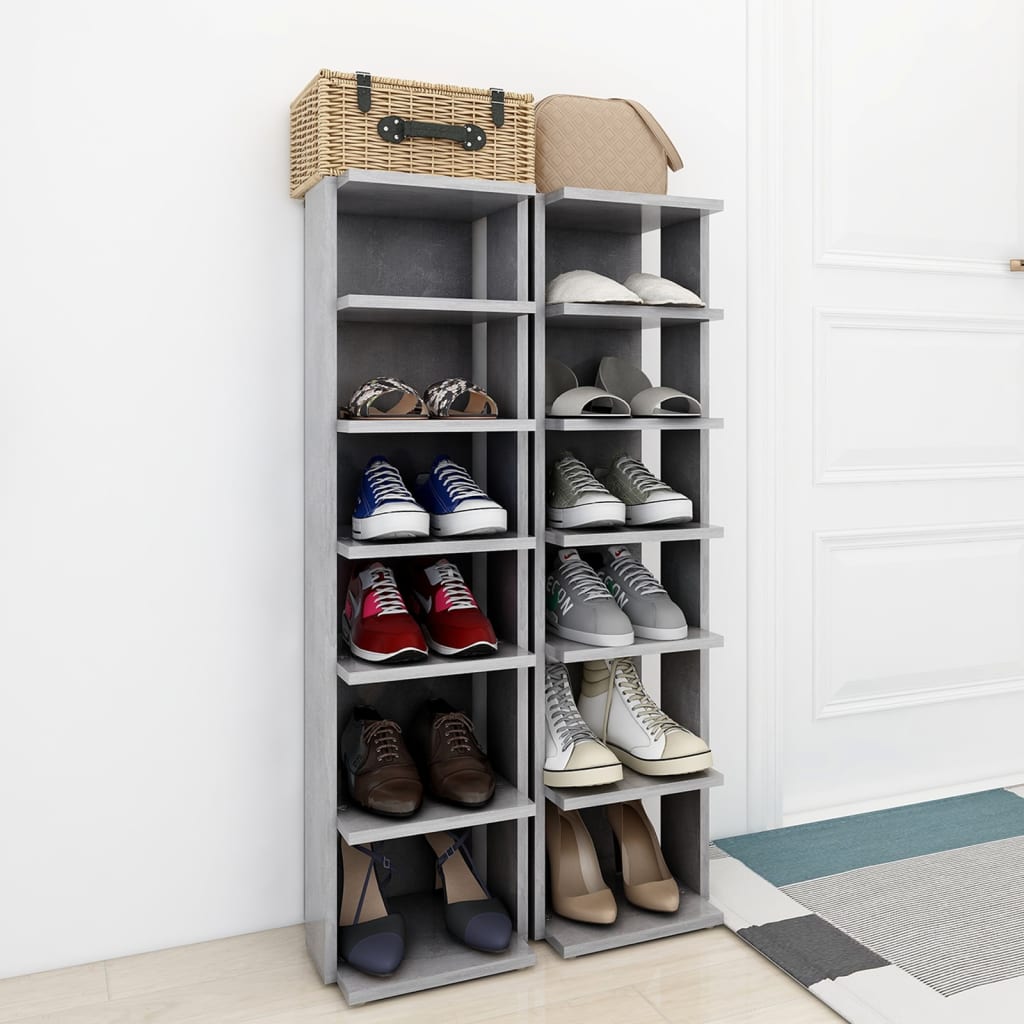 Armoires à chaussures 2 pcs Gris béton 27,5x27x102 cm - XIOS