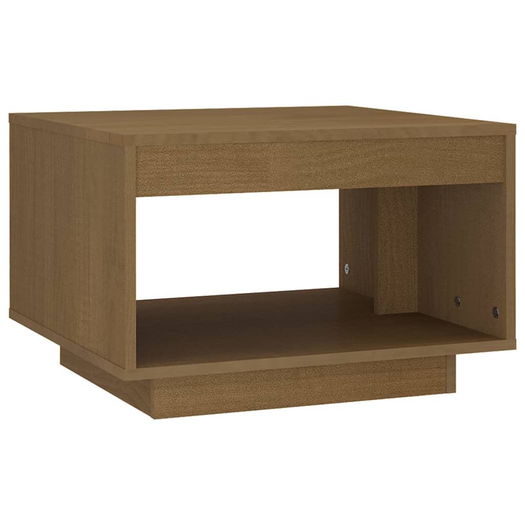 Table basse marron miel 50x50x33,5 cm bois de pin massif Tables basses vidaXL