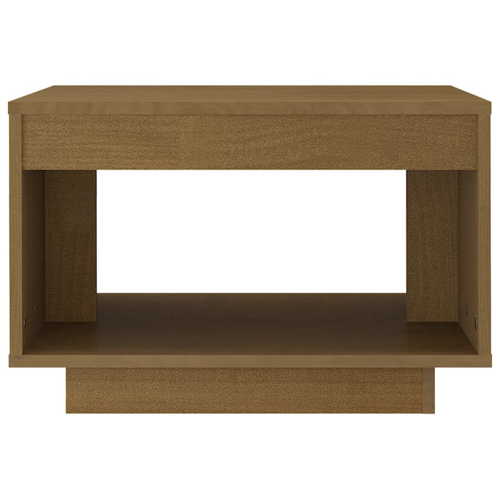 Table basse marron miel 50x50x33,5 cm bois de pin massif Tables basses vidaXL