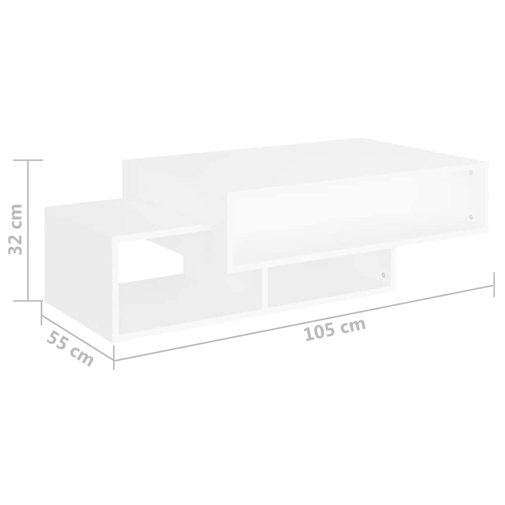 Table basse Blanc 105x55x32 cm Bois d’ingénierie - XIOS