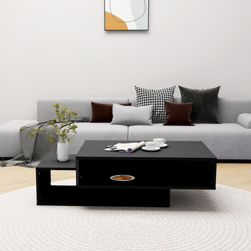 Table basse Noir 105x55x32 cm Bois d’ingénierie - XIOS