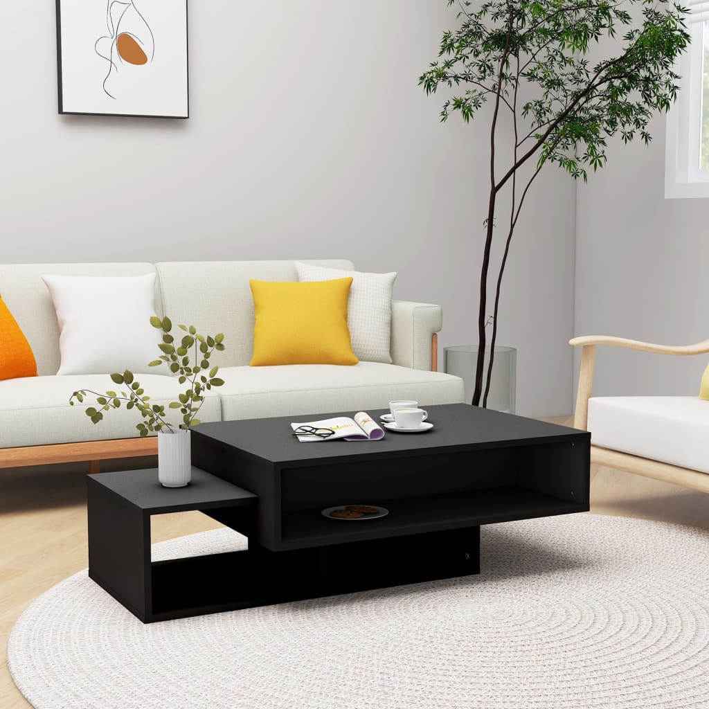 Table basse Noir 105x55x32 cm Bois d’ingénierie - XIOS