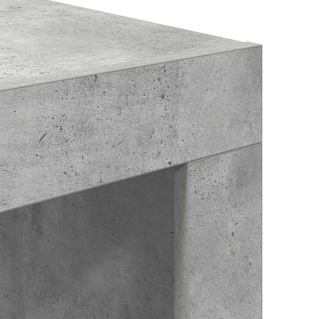 Table basse gris béton 50x50x35 cm bois d'ingénierie - XIOS