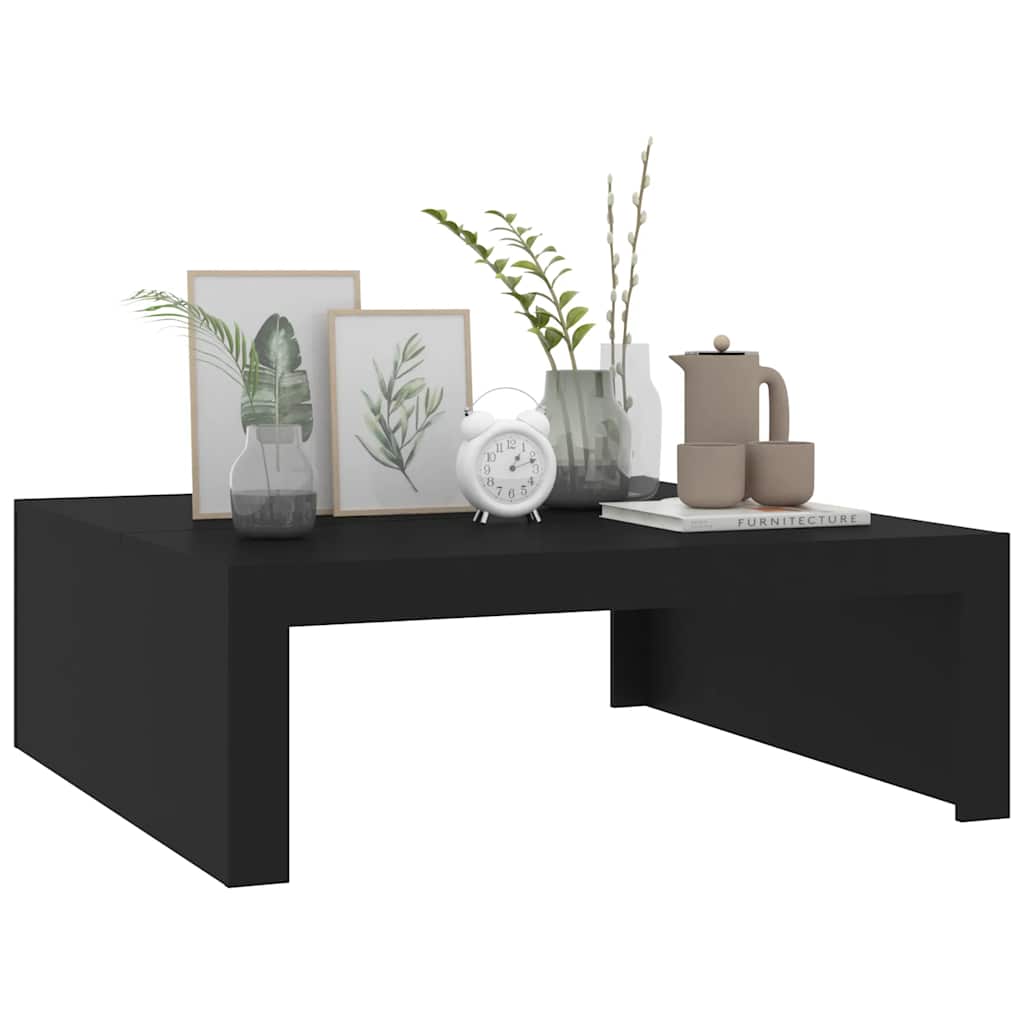 Table basse noir 100x100x35 cm bois d'ingénierie - XIOS