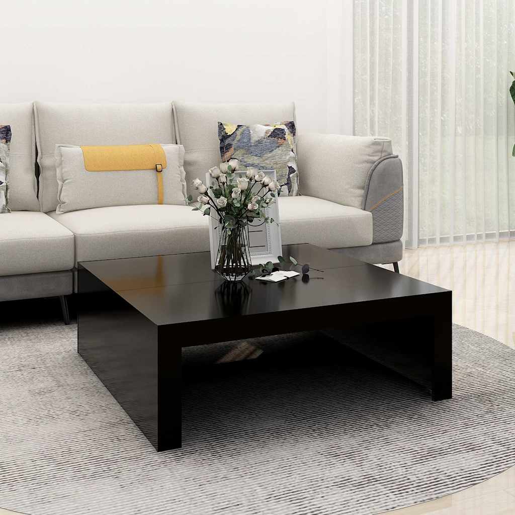 Table basse noir 100x100x35 cm bois d'ingénierie - XIOS