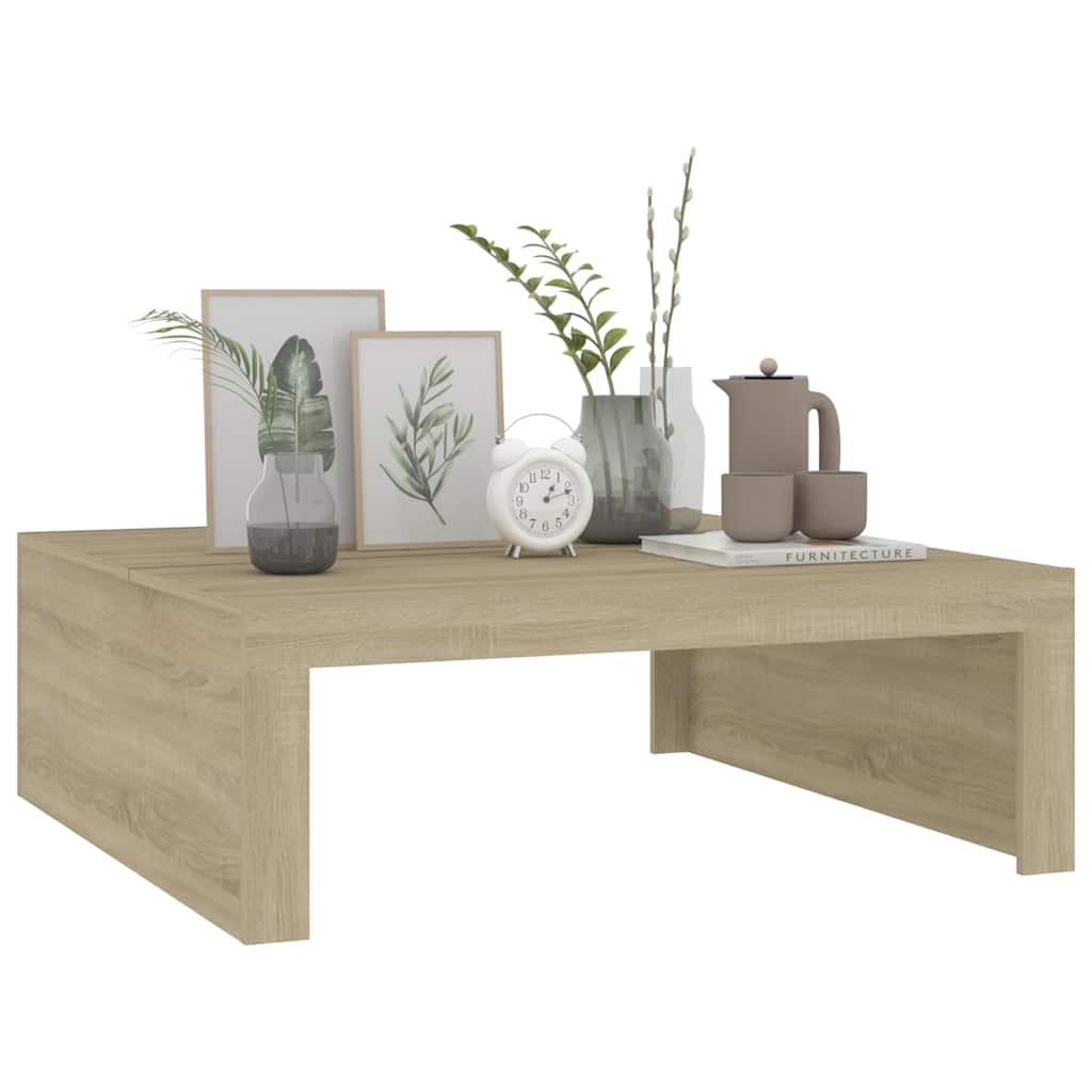 Table basse Chêne sonoma 100x100x35 cm Bois d'ingénierie - XIOS