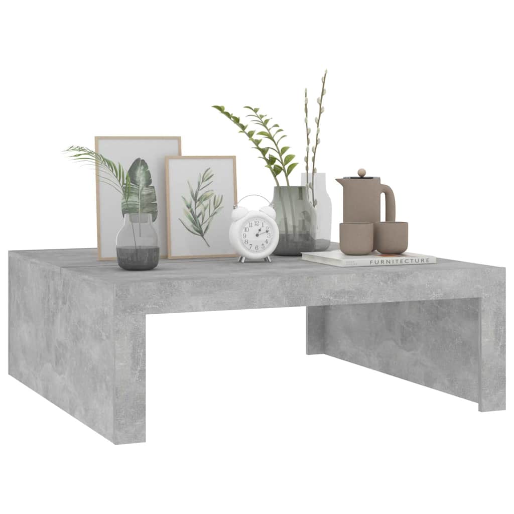 Table basse gris béton 100x100x35 cm bois d'ingénierie - XIOS