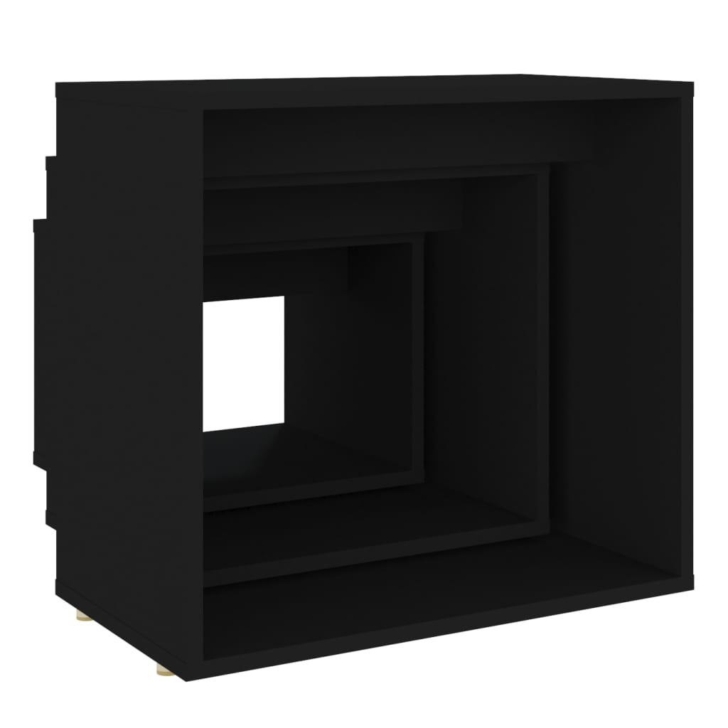 Tables gigognes 3 pcs Noir Aggloméré - XIOS
