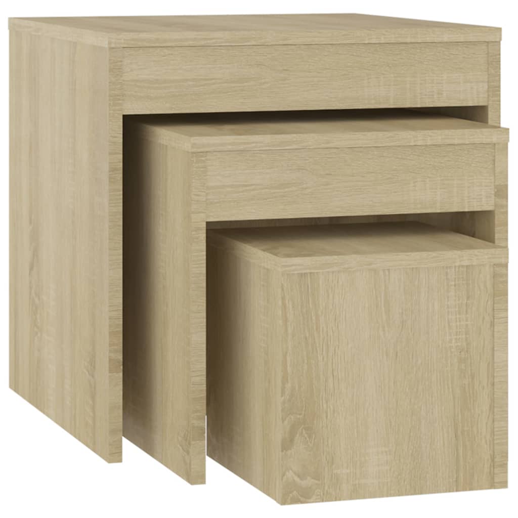 Tables gigognes 3 pcs Chêne sonoma Aggloméré - XIOS