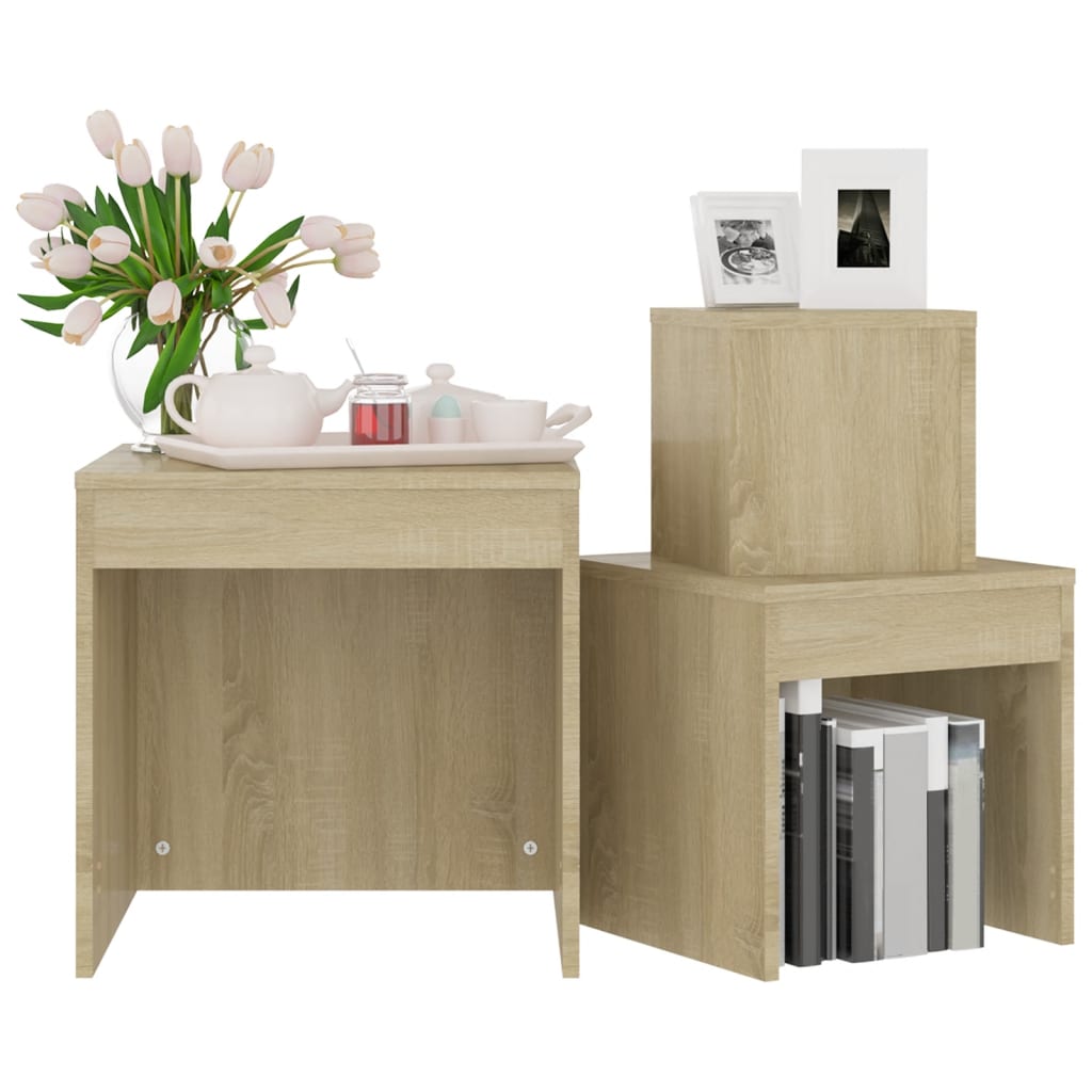 Tables gigognes 3 pcs Chêne sonoma Aggloméré - XIOS