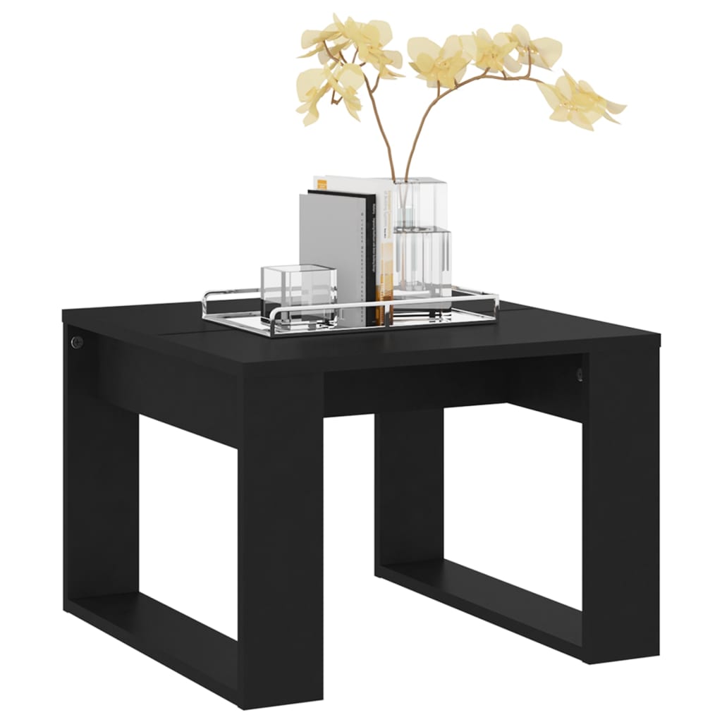 Table d'appoint Noir 50x50x35 cm Bois d’ingénierie Tables basses vidaXL