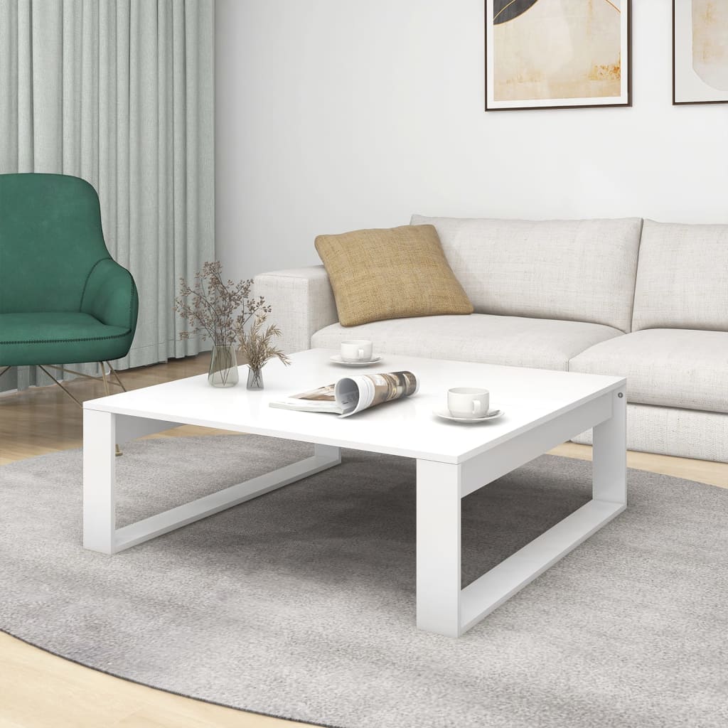 Table basse Blanc 100x100x35 cm Bois d’ingénierie - XIOS