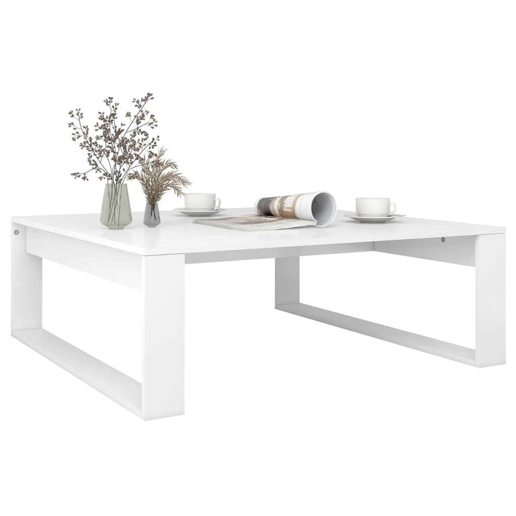 Table basse Blanc 100x100x35 cm Bois d’ingénierie - XIOS