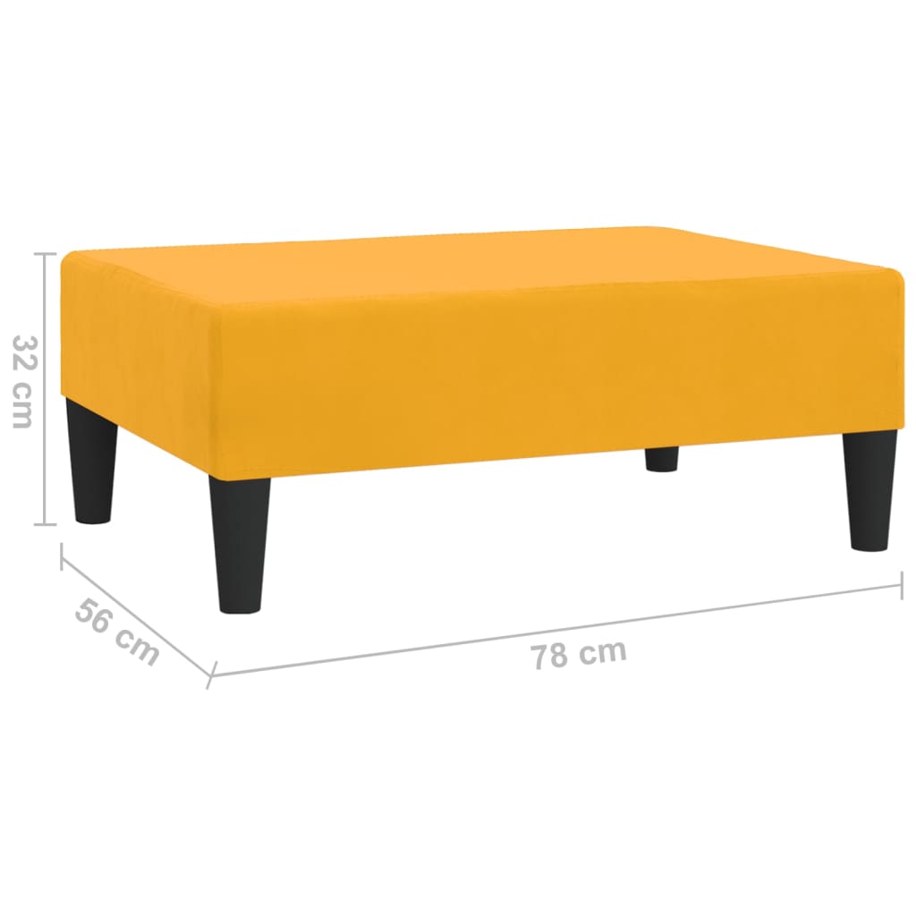Repose-pied Jaune 78x56x32 cm Velours - XIOS