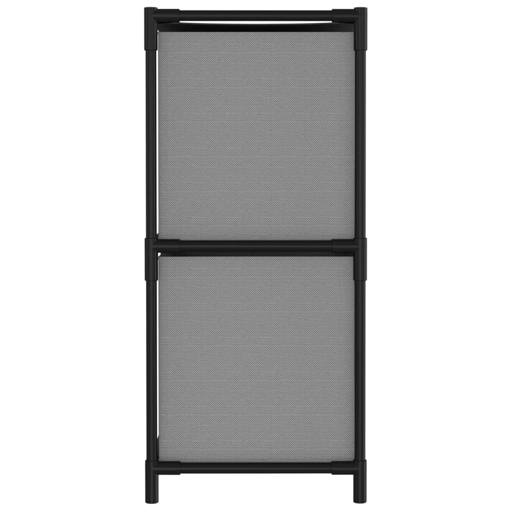 Armoire de rangement 4 paniers en tissu Gris 63x30x71 cm Acier - XIOS