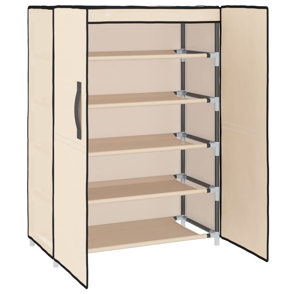 Armoire à chaussures Crème 60x28x90 cm Tissu - XIOS