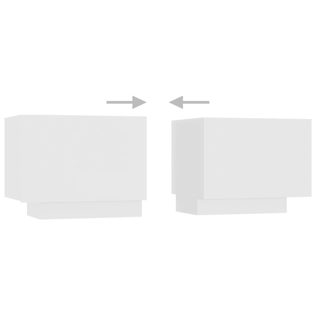 Meuble TV avec lumières LED Blanc 180x35x40 cm - XIOS