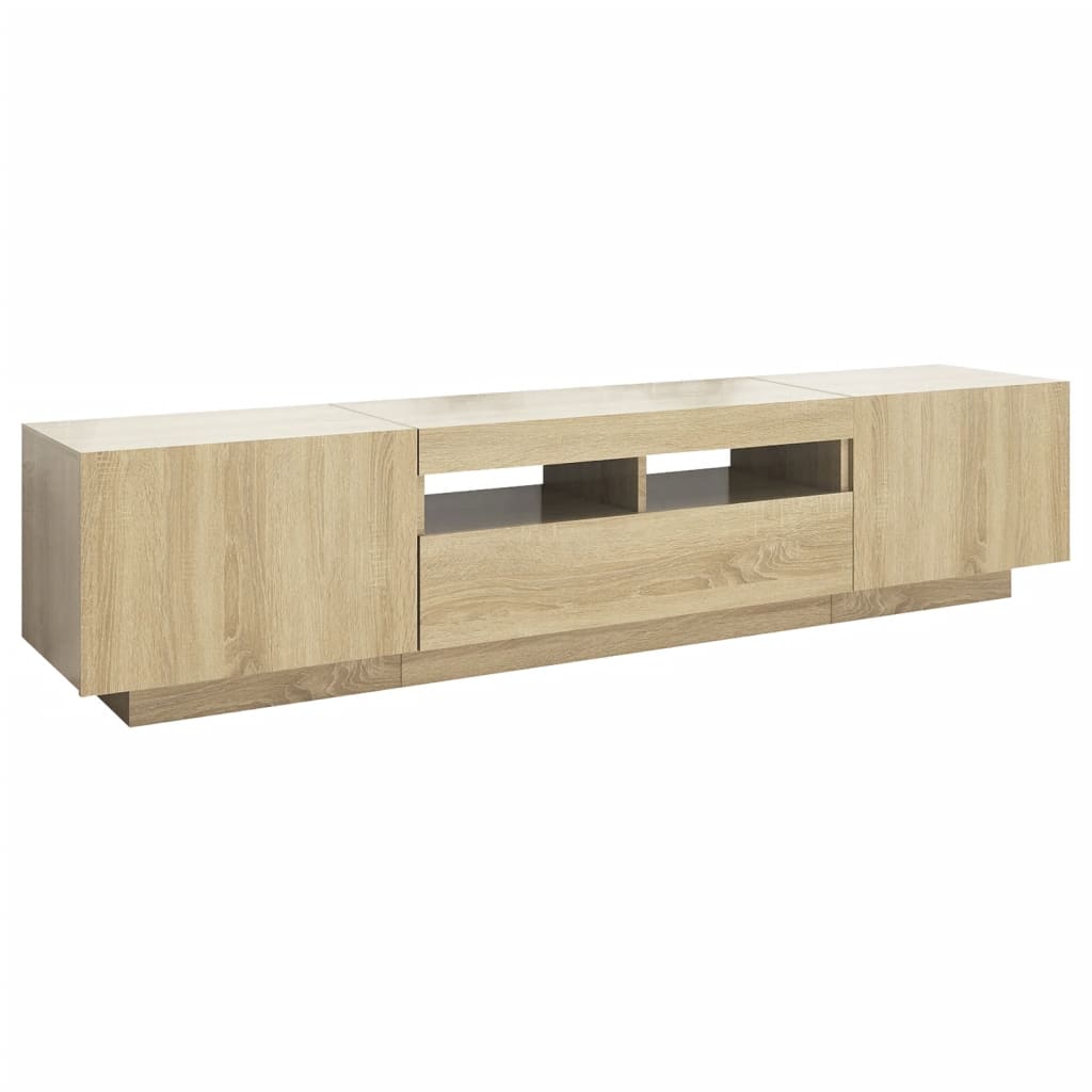 Meuble TV avec lumières LED Chêne sonoma 180x35x40 cm - XIOS
