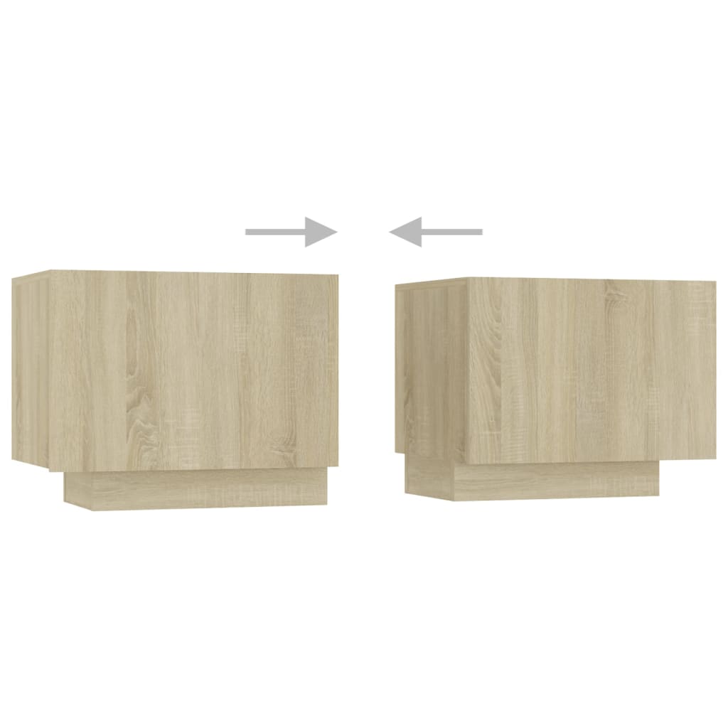 Meuble TV avec lumières LED Chêne sonoma 200x35x40 cm - XIOS