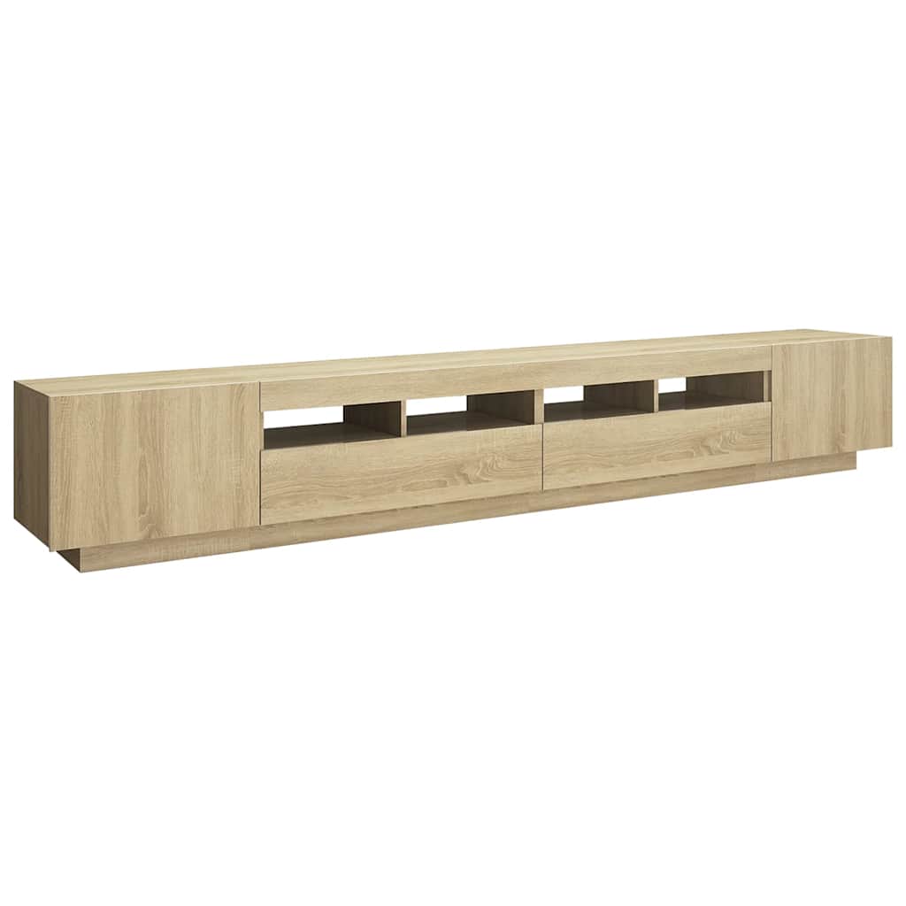 Meuble TV avec lumières LED Chêne sonoma 260x35x40 cm - XIOS