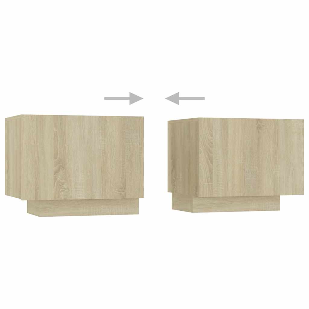 Meuble TV avec lumières LED Chêne sonoma 260x35x40 cm - XIOS