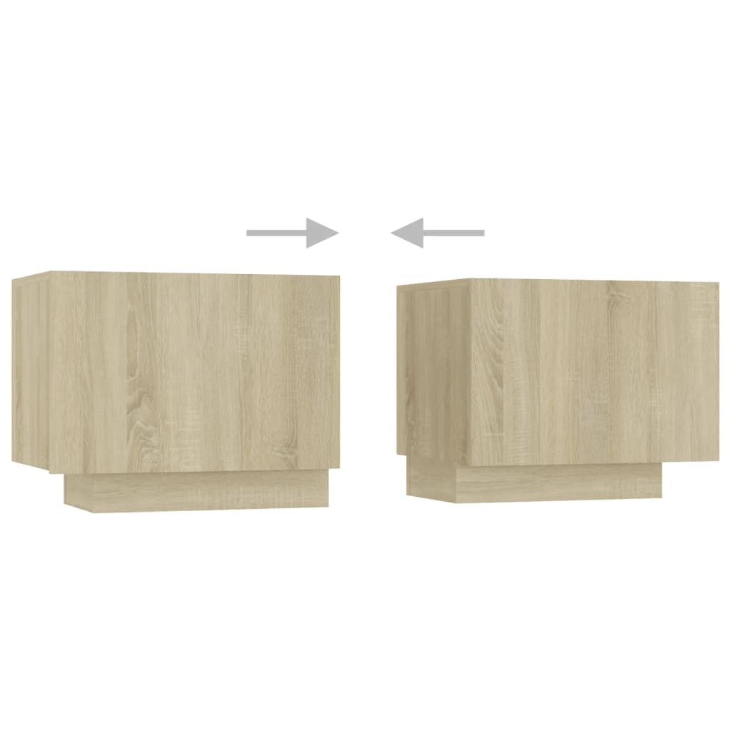 Meuble TV avec lumières LED Chêne sonoma 300x35x40 cm - XIOS