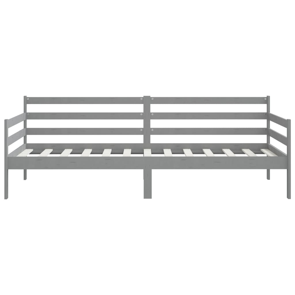Lit de jour sans matelas gris bois de pin massif 90x200 cm - XIOS