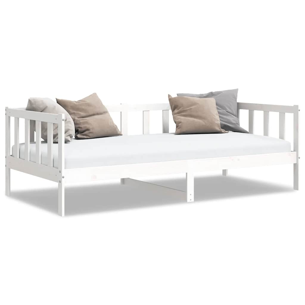 Lit de jour sans matelas blanc bois de pin massif 90x200 cm - XIOS