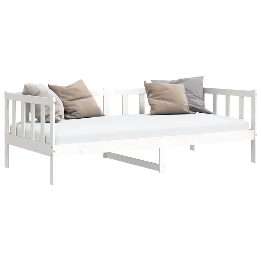 Lit de jour sans matelas blanc bois de pin massif 90x200 cm - XIOS