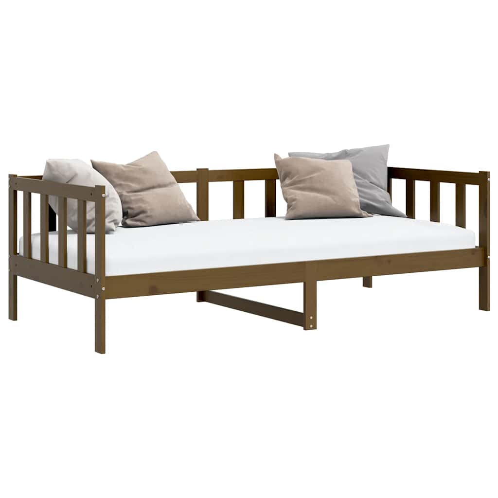 Lit de jour sans matelas marron miel bois pin massif 90x200 cm - XIOS