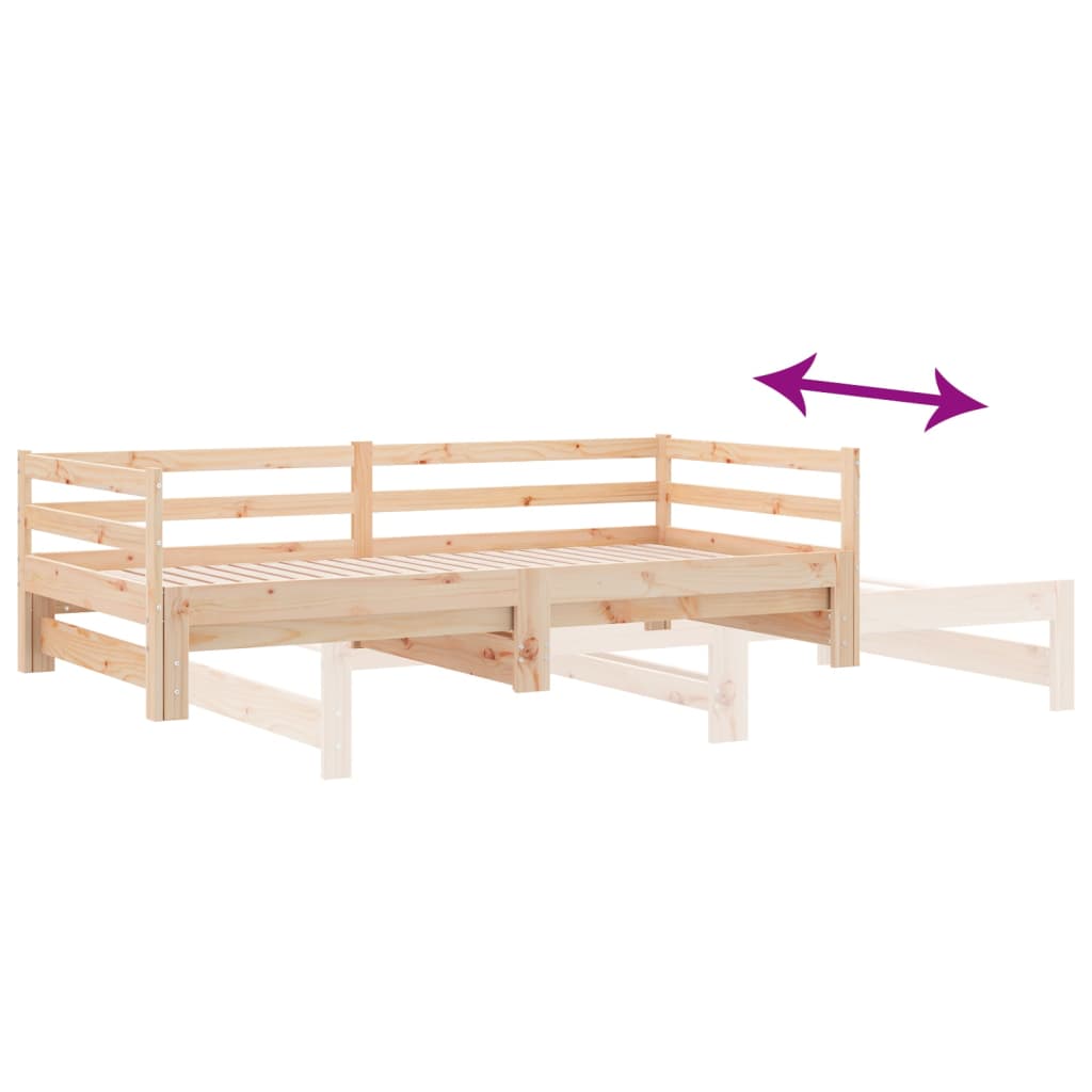 Lit coulissant sans matelas 2x(90x200) cm - XIOS