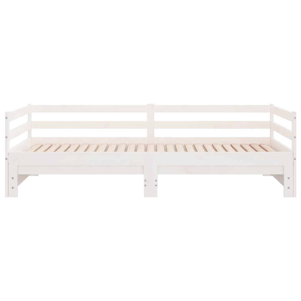Lit coulissant sans matelas blanc 2x(90x200) cm - XIOS