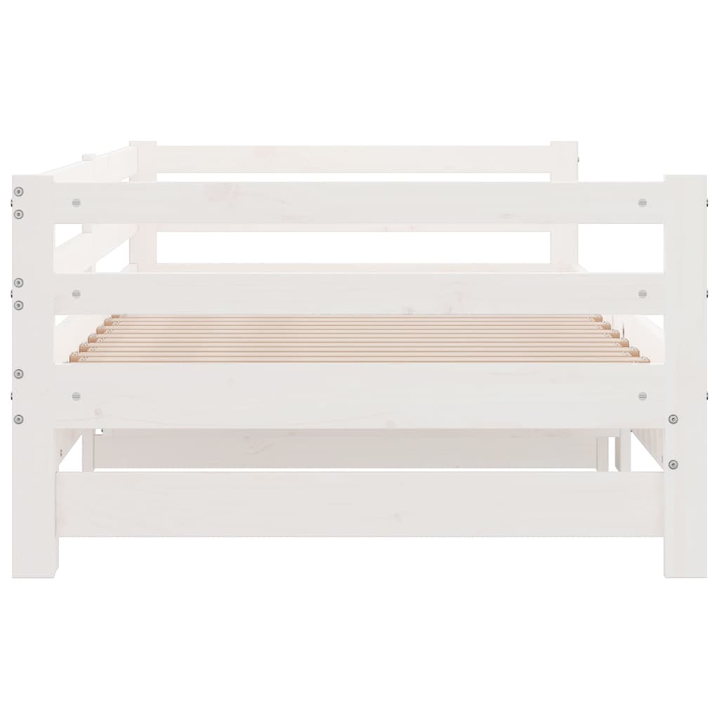 Lit coulissant sans matelas blanc 2x(90x200) cm - XIOS