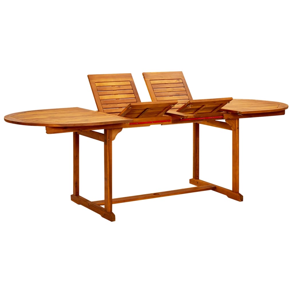 Table à dîner de jardin (160-240)x100x75cm Bois d'acacia massif Tables de jardin vidaXL