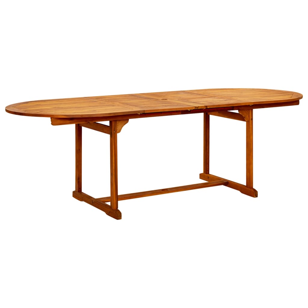 Table à dîner de jardin (160-240)x100x75cm Bois d'acacia massif Tables de jardin vidaXL