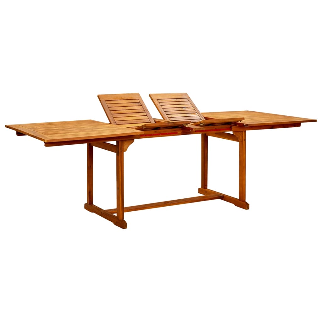 Table à dîner de jardin (160-240)x100x75cm Bois d'acacia massif Tables de jardin vidaXL
