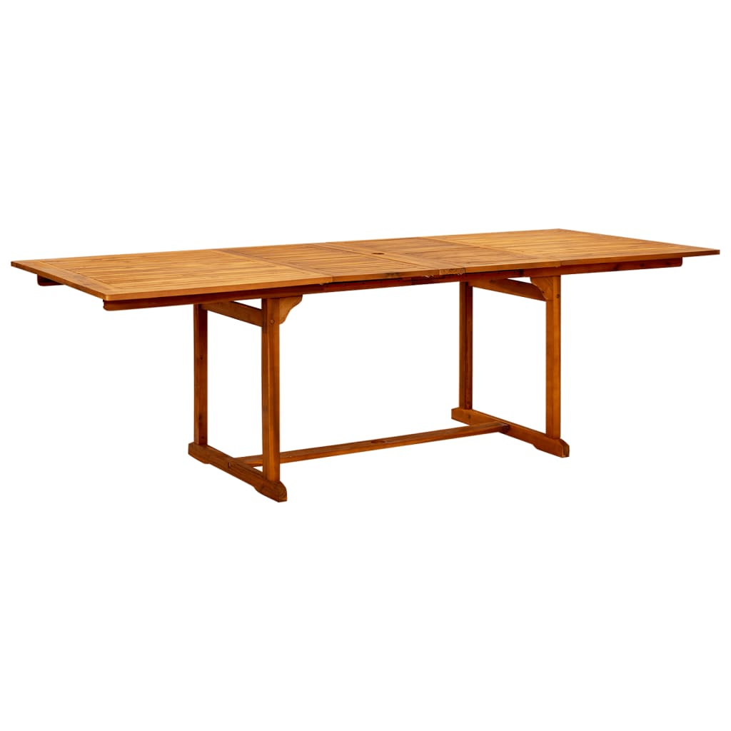 Table à dîner de jardin (160-240)x100x75cm Bois d'acacia massif Tables de jardin vidaXL