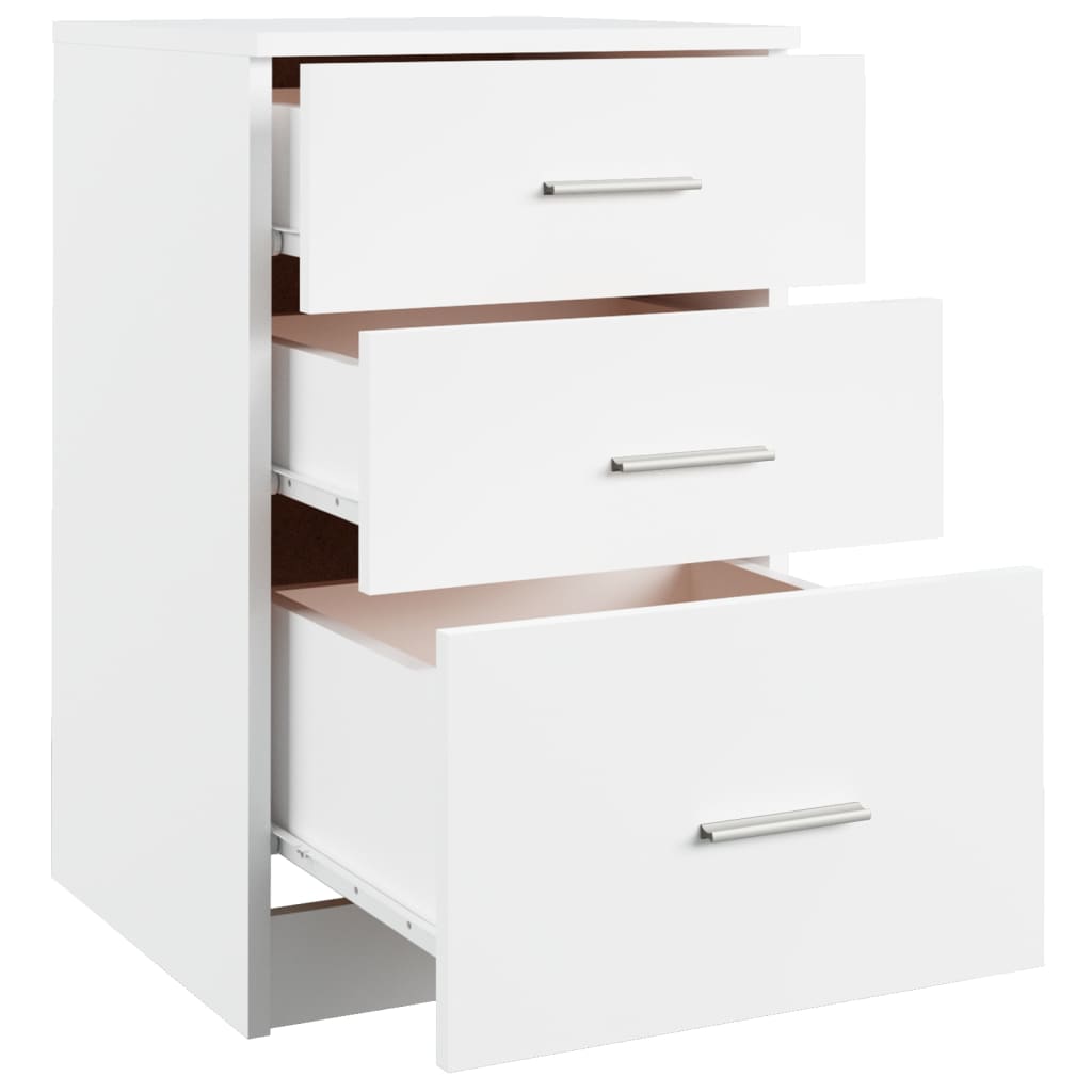 Table de chevet Blanc 40x40x63 cm Bois d’ingénierie - XIOS