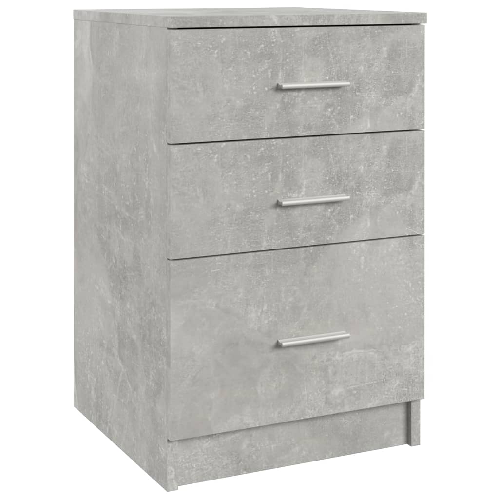 Table de chevet Gris béton 40x40x63 cm bois d’ingénierie - XIOS