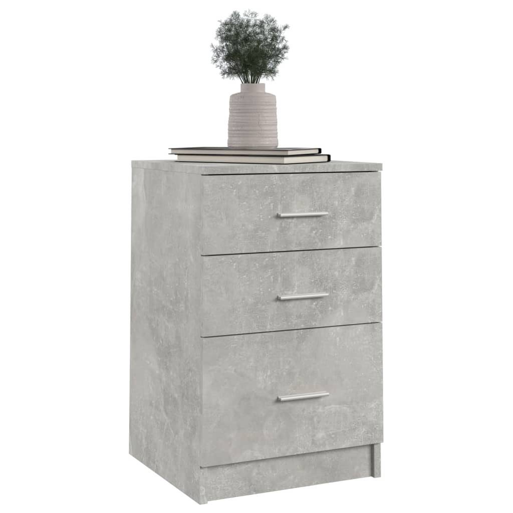 Table de chevet Gris béton 40x40x63 cm bois d’ingénierie - XIOS
