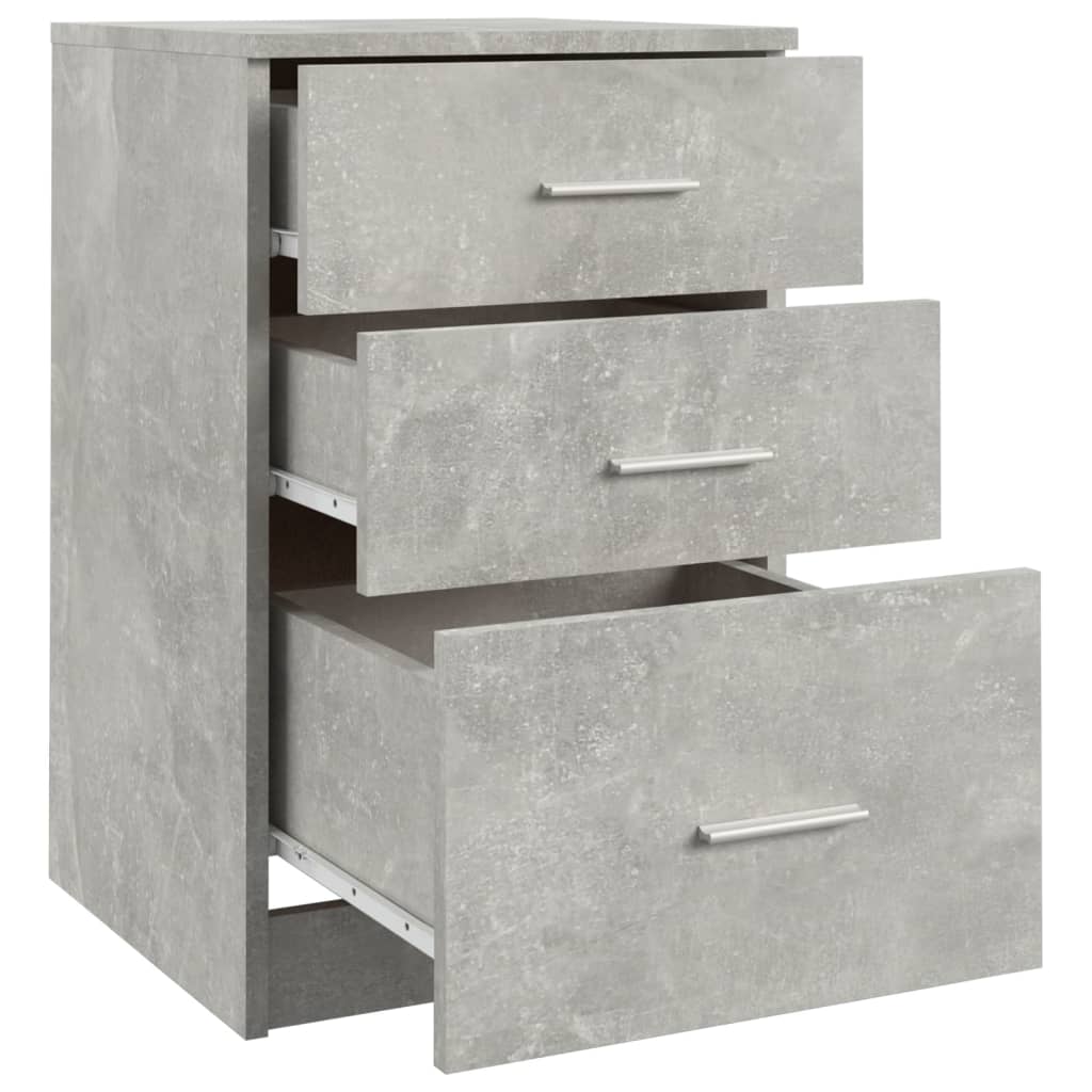 Table de chevet Gris béton 40x40x63 cm bois d’ingénierie - XIOS