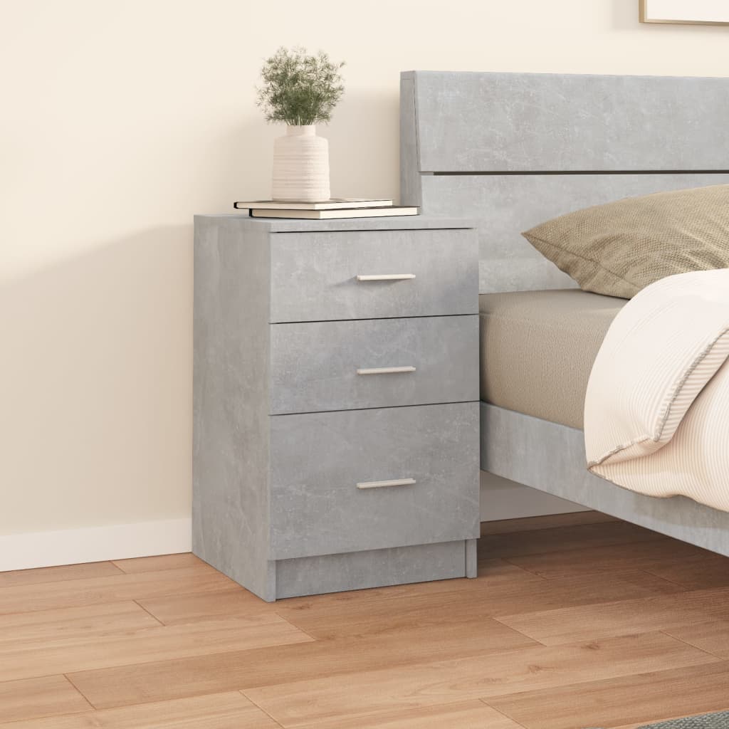 Table de chevet Gris béton 40x40x63 cm bois d’ingénierie - XIOS